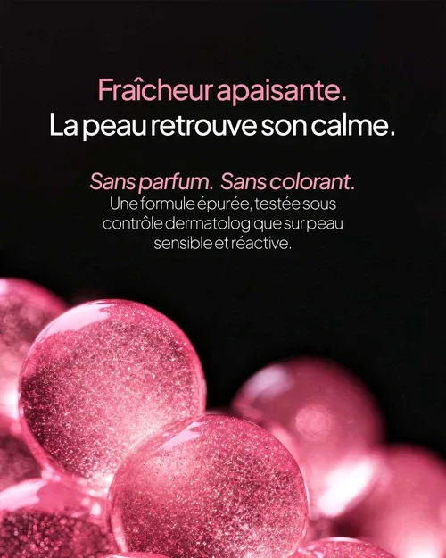 Sensitive Skin Simone Mahler : fraîcheur apaisante, sans parfum, sans colorant, testée sous contrôle dermatologique